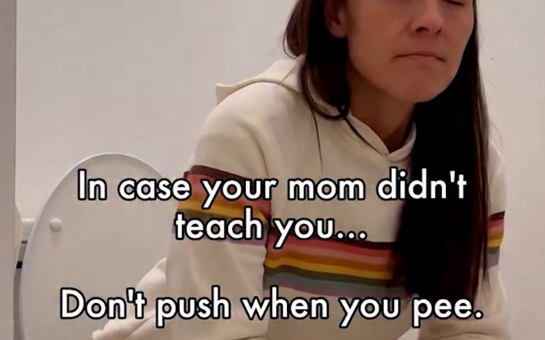 Pas op met drukken tijdens het plassen